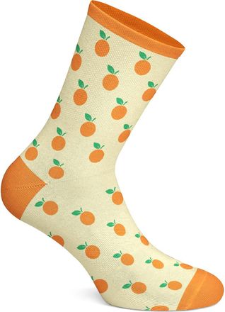 PERSONA Colourful Mens Socks | Orange Fruit Pattern | Funky Novelty Socks | Cool | Crew Socks | Cosy | Durable | Egyptian Cotton | Cotton Socks | Breatable | 
