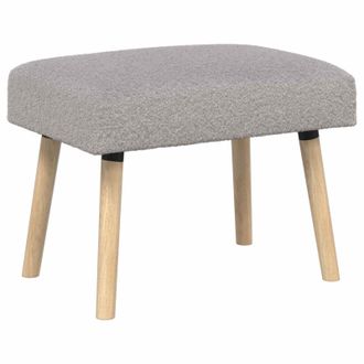 vidaXL Banco Liso Gris Claro 60 X 40 X 45 Cm Boucl&eacute; Vidaxl