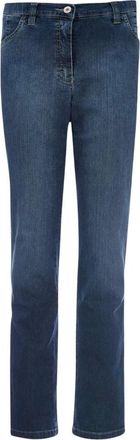 KjBrand Dames, Jeans, Blauw, Maat: 2XL Poliester