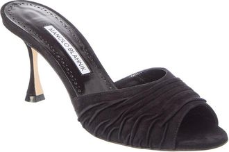 Manolo Blahnik Pirua 70 Suede Sandal