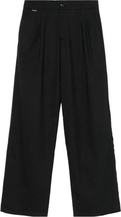 Family Fir$t Milano Wide Trousers, male, Black, Size: XL Black Interlock Weave Straight Leg Pants