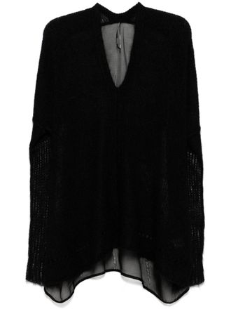 Masnada Scollo trui met V-hals - Zwart