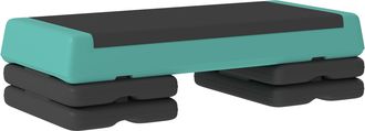 OEM Step De Aer&oacute;bic Step Para Fitness Antideslizante Altura Regulable 3 Niveles 77x36x20,5cm Verde Y Negro