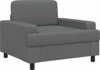 vidaXL Sill&oacute;n Gris Oscuro Tela Vidaxl