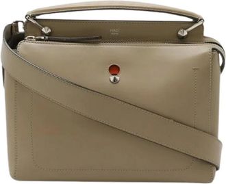 Fendi Pre-owned Handbags, female, Beige, Size: ONE SIZE Pre-owned Dotcom Leather 2way Bag