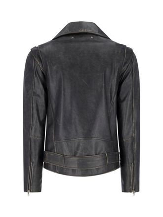 Golden Goose Mens Jackets Black Cow Leather