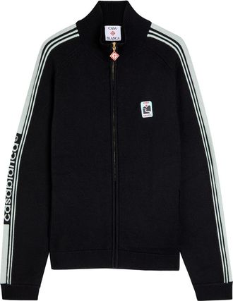 Casablanca Casablanca Merino Knit Track Jacket - Black - S