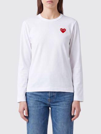 Comme Des Gar&ccedil;ons Long-Sleeved Cotton T-Shirt with Logo