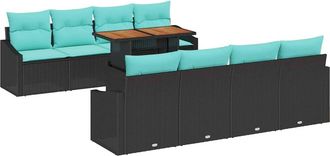 vidaXL Conjunto De Sof&aacute;s De Jard&iacute;n 9 Uds. 8-n&uacute;mero De Plazas Vidaxl
