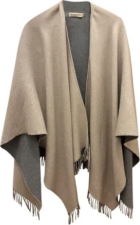 Burberry Beige Merino Wool Cape