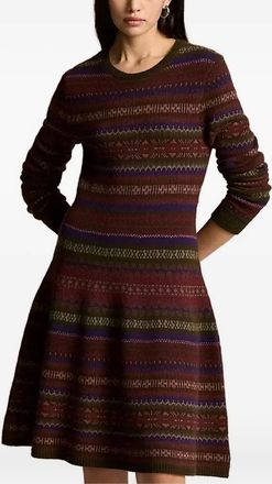 Polo Ralph Lauren Abito midi Fair Isle - Verde