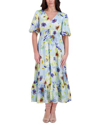 Kensie Printed Chiffon Midi Dress