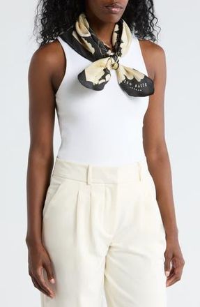 Ted Baker Floral Print Silk Square Scarf in Black at Nordstrom Rack