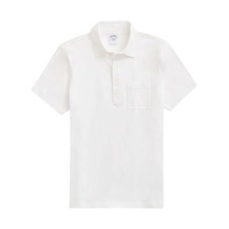 Brooks Brothers Wit Katoenen Jersey Vintage Polo - Heren - Polos - Wit - S - Katoen - Tops