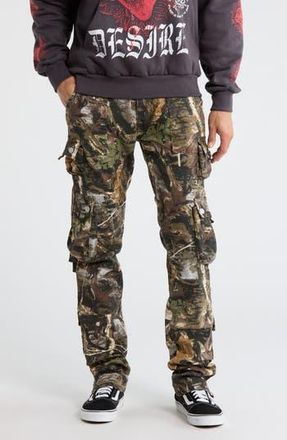 mnml Camo Print Straight Leg Jeans in Hunter Camo at Nordstrom Rack, Size 33