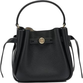 Tory Burch Romy Mini Bucket Bag - Dames - Schoudertassen - Zwart - ONE Size - Leer - Tassen