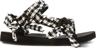 Arizona Love Trekky gingham-pattern sandals - women - Fabric/Fabric/Rubber - 39 - Black