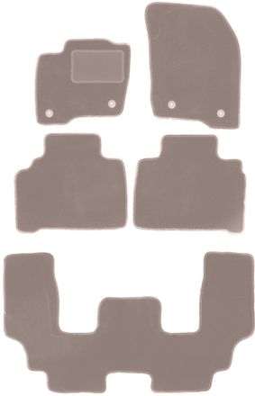 OEM Alfombrillas De Terciopelo Beige Para Ford Galaxy Mk3 Monovolumen (2015-)