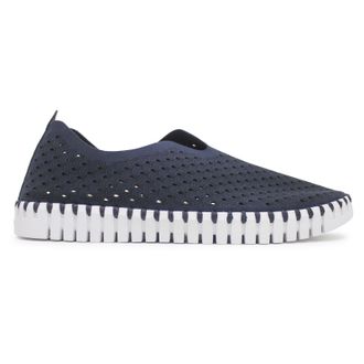 Ilse Jacobsen Tulip 139 Textile Womens Slip On Shoes - Dark Indigo - Size:UK 5