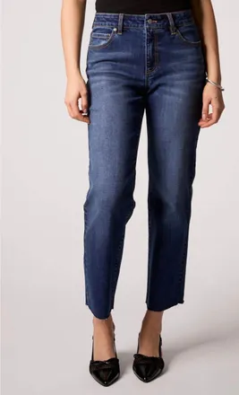 Blue Revival Quinn Mid-Rise Straight Leg Ankle Jean In Marakesh