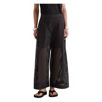 Meimeij Wide Trousers, female, Black, Size: L Wide Trousers