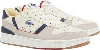 Lacoste T-Clip Set - Heren - Sneakers - Wit - 41 1/2 EU - Leer - Schoenen