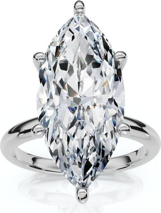 Pompeii3 Certified 6Ct Marquise Solitaire Diamond Engagement Ring Lab Grown