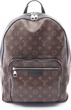 Louis Vuitton Black Brown Monogram Macassar Coated Canvas Leather Backpack (Pre-Owned)