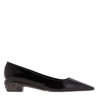 Ferragamo Ferragamo Riace Laminated Leather Pumps, Size 7 C
