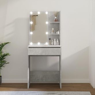vidaXL Tocador Con Led Color Gris Hormig&oacute;n 60x40x140 Cm Vidaxl