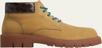 Bottega Veneta Mens Haddock Nubuck Leather Ankle Boots