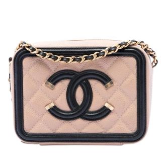 Chanel Pre-owned Filigree Crossbody Bag - Dames - Pre-owned - Beige - Maat: ONE Size Leer