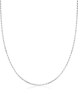 Ross-Simons 14kt White Gold Paper Clip Link Necklace
