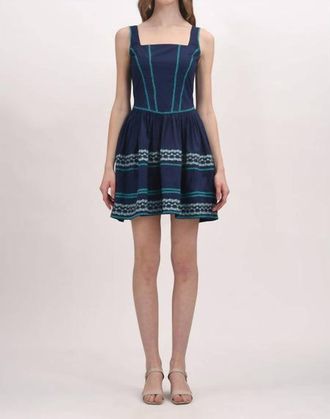 Celina Moon Midnight Mini Dress In Blue Azure