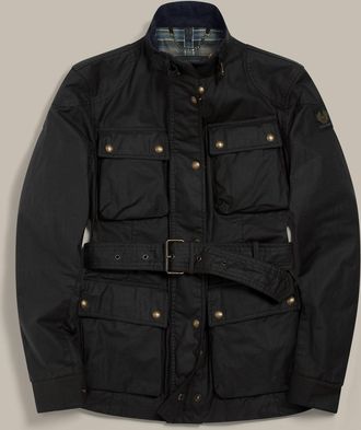 Belstaff Trialmaster Icon Jacket Womens Waxed Cotton Dark Navy Size UK 10