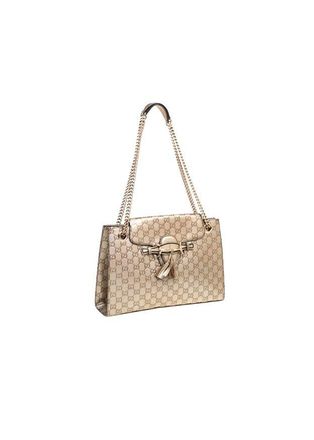 Gucci Metallic gold leather large Emily bag Size L