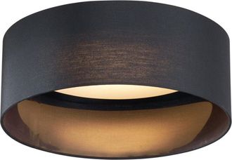 QAZQA Modern Ceiling Lamp Black Transparent 40cm incl. led 3-Step Dimmable - Sue