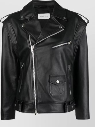 ARMARIUM grained leather biker jacket