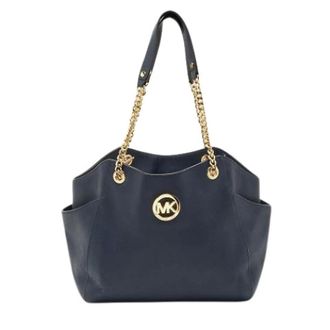 Michael Kors Pre-owned Shoulder Bags, female, Blue, Size: ONE SIZE Pre-owned Leather Shoulder Bag