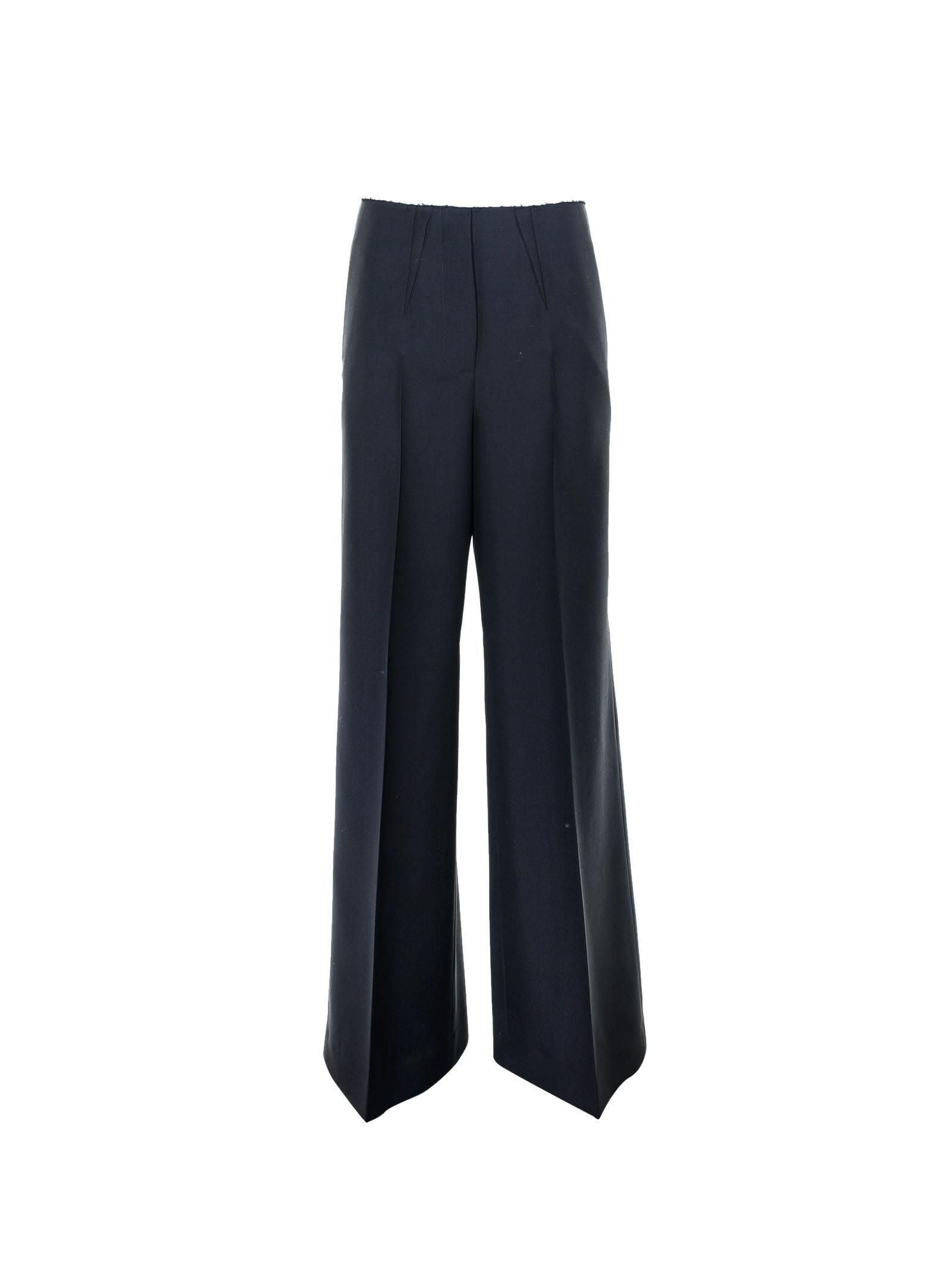 【関税＆送料込み】Givenchy Wool Pleated Trouses GIVENCHY Size 36 Grey Charcoal Wool Pleated Dress Pants