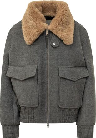 Ami Grey Textured Regular Jacket