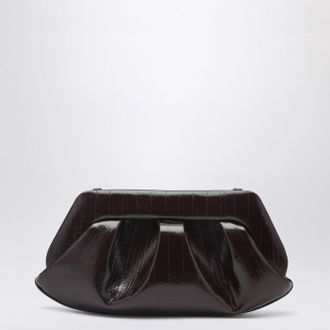Themoir&egrave; Emera clutch in chocolate brown
