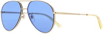 Gucci Golden Blue Aviator Sunglasses