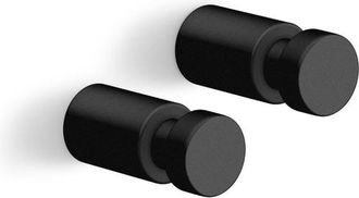 Zack Aivo handdoekhaak set van 2 groot zwart