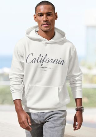 John Devin Hoodie JOHN DEVIN, Damen, Gr. 4XL (68/70), wei&szlig;, angeraute Sweatware, Obermaterial: 60% Baumwolle, 40% Polyester, regular fit normal, Rundhals, angese