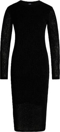 Joop Nauwsluitende jurk met krokodillenprint - Dames - Casual kleedjes - Zwart - XS - Kleedjes