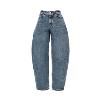 Alaia Curved five-pocket jeans Woman 24