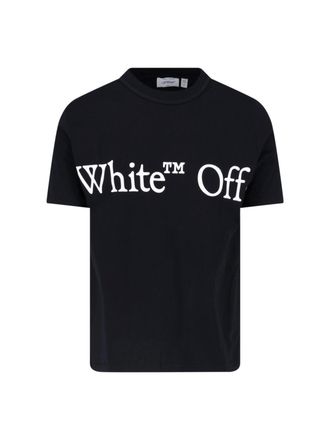 Off-white Black Bookish Cotton T-Shirt