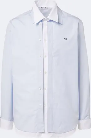 Acne Studios Layered cotton poplin shirt