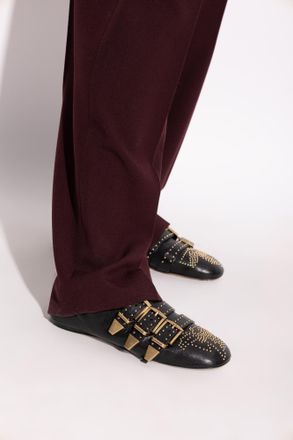 Chlo&eacute; Susan Leather Shoes, Womens, Black